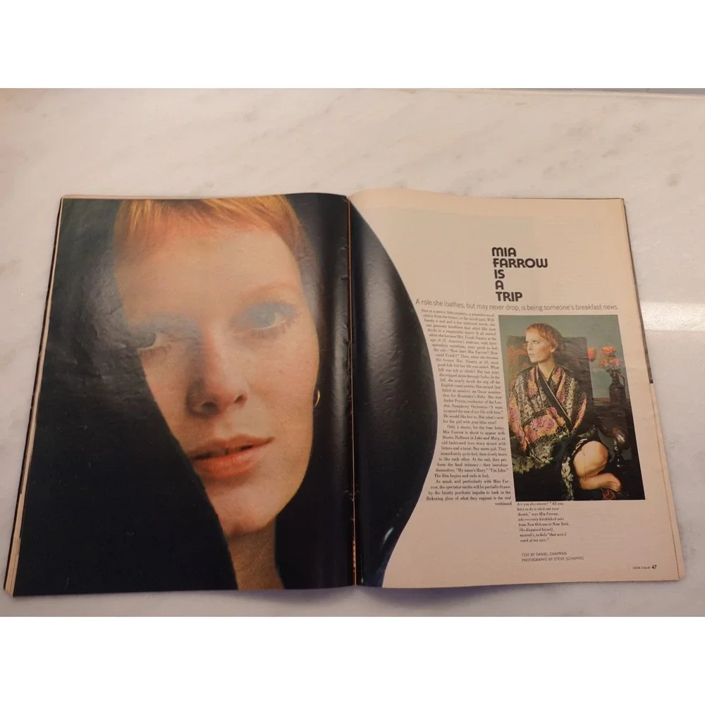 LOOK MAGAZINE AUG 26 1969 Vol 33 #17 Mia Farrow Sinatra US‎ Military War JFK VTG